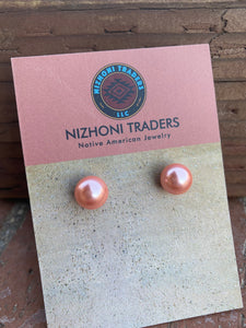 Queen Pink Conch Shell Pearl earrings