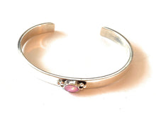 Load image into Gallery viewer, Navajo Sterling Silver &amp; Pink Opal Cuff Bracelet