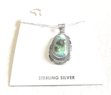 Load image into Gallery viewer, Navajo Sterling Silver &amp; Turquoise Necklace Signed