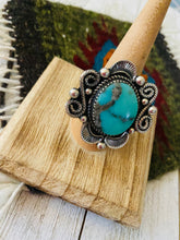 Load image into Gallery viewer, Navajo Kingman Turquoise &amp; Sterling Silver Adjustable Ring