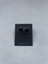 Load image into Gallery viewer, Navajo Black Onyx And Sterling Silver Stud Earrings