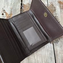 Load image into Gallery viewer, Cream Saddle Trifold Wallet