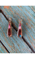 Load image into Gallery viewer, Navajo Pink Dream Mojave &amp; Sterling Silver Jagged Edge Dangle Earrings Wire