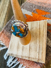 Load image into Gallery viewer, Navajo Sterling Silver &amp; Multi Stone Spice Inlay Ring Size 6.5