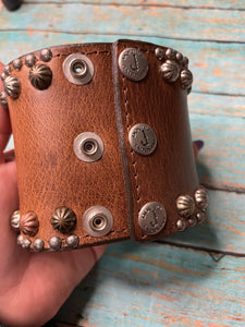 Handmade Brown Leather Bracelet