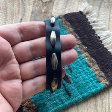 Load image into Gallery viewer, Handmade Black Leather Bracelet