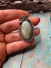 Load image into Gallery viewer, Old Pawn Navajo Sterling Silver &amp; Turquoise Ring Size 8.5