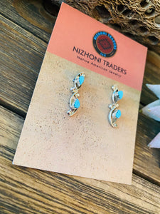 Zuni Sterling Silver & Turquoise Post Earrings