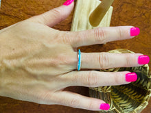 Load image into Gallery viewer, Zuni Sterling Silver &amp; Turquoise Inlay Band Ring