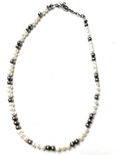 Load image into Gallery viewer, Handcrafted Sterling Silver and Freshwater Pearl Necklace 20”