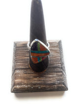 Load image into Gallery viewer, Navajo Sterling Silver &amp; Multi Stone Inlay Ring Size 7.5