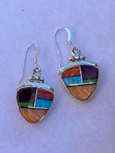 Load image into Gallery viewer, Turquoise, Orange Spiny Berry Dangle Earrings