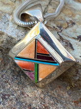 Load image into Gallery viewer, Orange Spiny Square Pendant