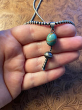 Load image into Gallery viewer, Navajo Handmade Sterling Silver Turquoise Blossom Pendant
