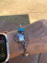 Load image into Gallery viewer, James McCabe Liberty Dime &amp; Turquoise link bracelet