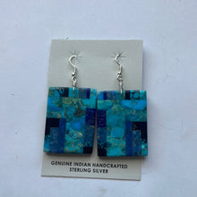 Load image into Gallery viewer, Santo Domingo Multi Stone Inlay Dangle Earrings