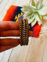 Load image into Gallery viewer, Old Pawn Vintage Sterling Silver &amp; Copper Twisted Cuff Bracelet