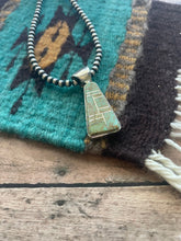 Load image into Gallery viewer, Number 8 Turquoise Inlay &amp; Sterling Silver Pendant