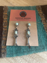 Load image into Gallery viewer, Navajo Sterling Silver And Turquoise Blossom Dangles Signed