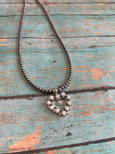Load image into Gallery viewer, Zuni Sterling Silver &amp; White Opal Heart Pendant