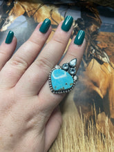 Load image into Gallery viewer, Handmade Mojave Turquoise &amp; Topaz Adjustable Ring