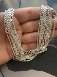 Sterling Silver 18 Inch Chain Necklace larger