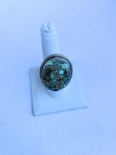 Load image into Gallery viewer, Navajo Golden Hills Turquoise And Sterling Silver Adjustable Ring