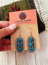 Load image into Gallery viewer, Navajo Sterling Silver Kingman Turquoise Dangle Earrings Signed