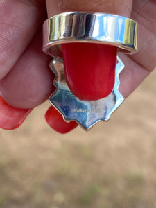 Nizhoni “The Andy” Handmade Kingman Turquoise And Sterling Silver Adjustable Ring