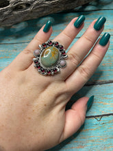 Load image into Gallery viewer, Handmade Royston Turquoise Adjustable Oval Ring