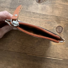 Load image into Gallery viewer, Tooled Cowhide Coin Pouch