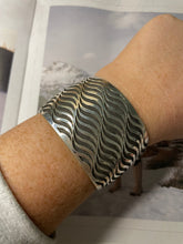 Load image into Gallery viewer, Navajo Sterling Silver Southwest Tribal Bracelet Cuff Signed