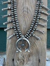 Load image into Gallery viewer, Navajo Sterling Silver Squash Blossom Necklace By Joseph Martinez