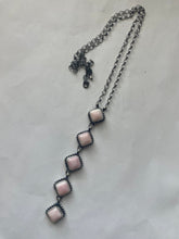 Load image into Gallery viewer, Navajo Queen Pink Conch Shell And Sterling Silver Drop Necklace Signed