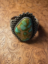 Load image into Gallery viewer, Navajo Sterling Silver &amp; Turquoise Cuff Bracelet Signed