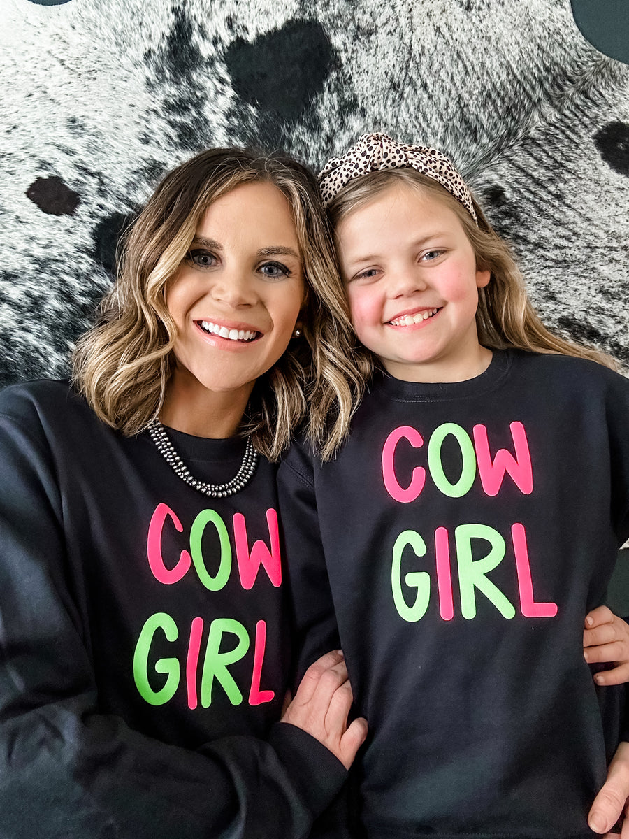 SALE Crew - COW GIRL (Puff Letters) – Amanda Radke