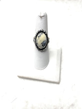 Load image into Gallery viewer, Navajo Sterling Silver And White Buffalo Ring Size 7.5