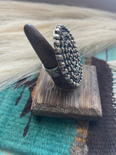 Load image into Gallery viewer, Navajo Sterling Silver Adjustable Circle Statement Ring Signed