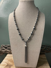 Load image into Gallery viewer, Navajo Sterling Silver Tassel Beaded Necklace