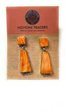 Load image into Gallery viewer, Navajo Sterling Silver And Coral Dangle Earrings