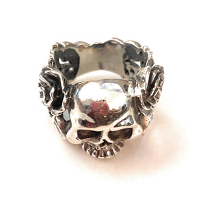 Handmade Sterling Silver Skull Ring Size 6