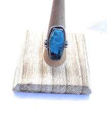 Load image into Gallery viewer, Navajo Turquoise &amp; Sterling Silver Ring Size 8.75