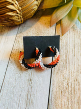 Load image into Gallery viewer, Navajo Handmade Beaded Hoop Earrings