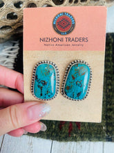 Load image into Gallery viewer, Navajo Sterling Silver &amp; Royston Turquoise Stud Earrings