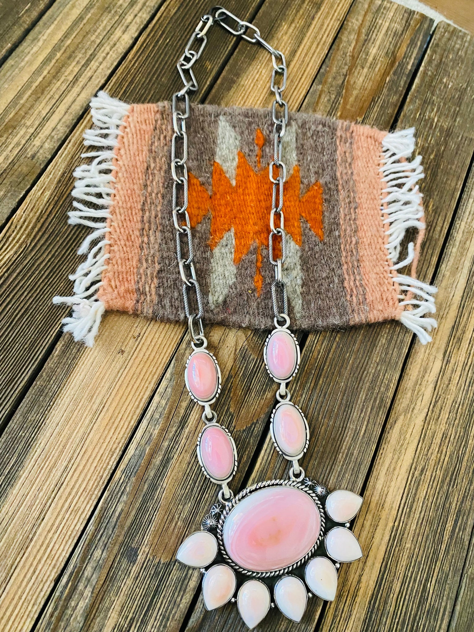 Pink conch shell on sale jewelry