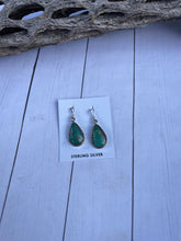 Load image into Gallery viewer, Navajo Turquoise And Sterling Silver Dangle Earrings