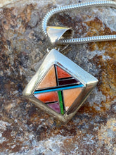 Load image into Gallery viewer, Orange Spiny Square Pendant