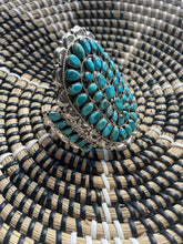 Load image into Gallery viewer, Navajo Sterling Silver &amp; Turquoise Statement Cuff Bracelet Signed