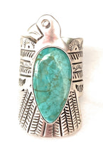 Load image into Gallery viewer, Navajo Sterling Silver &amp; Turquoise Thunderbird Ring