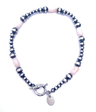 Load image into Gallery viewer, Navajo Sterling Silver Pearl &amp; Pink Opal Beaded Bracelet
